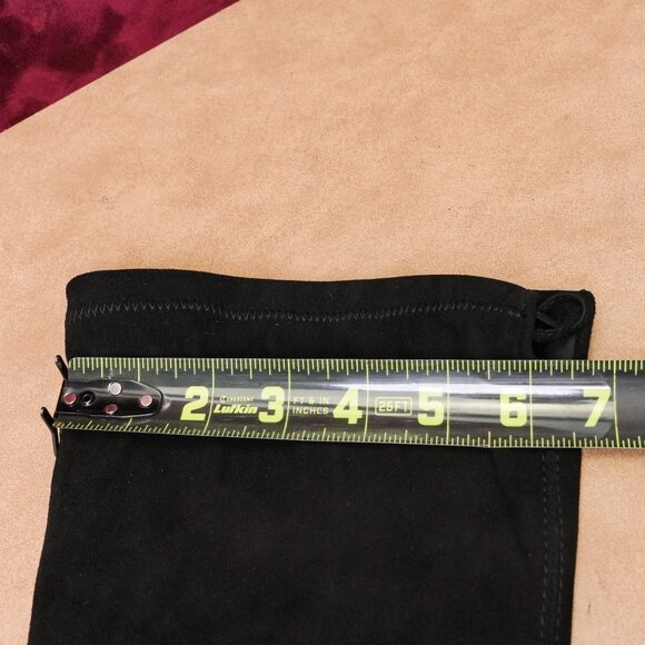 Stuart Weitzman Women Tieland Slip-on Black Suede Dress OTK Back Tie Boots sz 7. - Picture 6 of 9